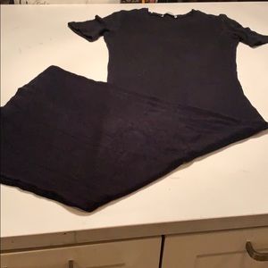black midi zara dress